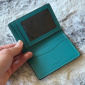 Coach Turquoise Card Wallet